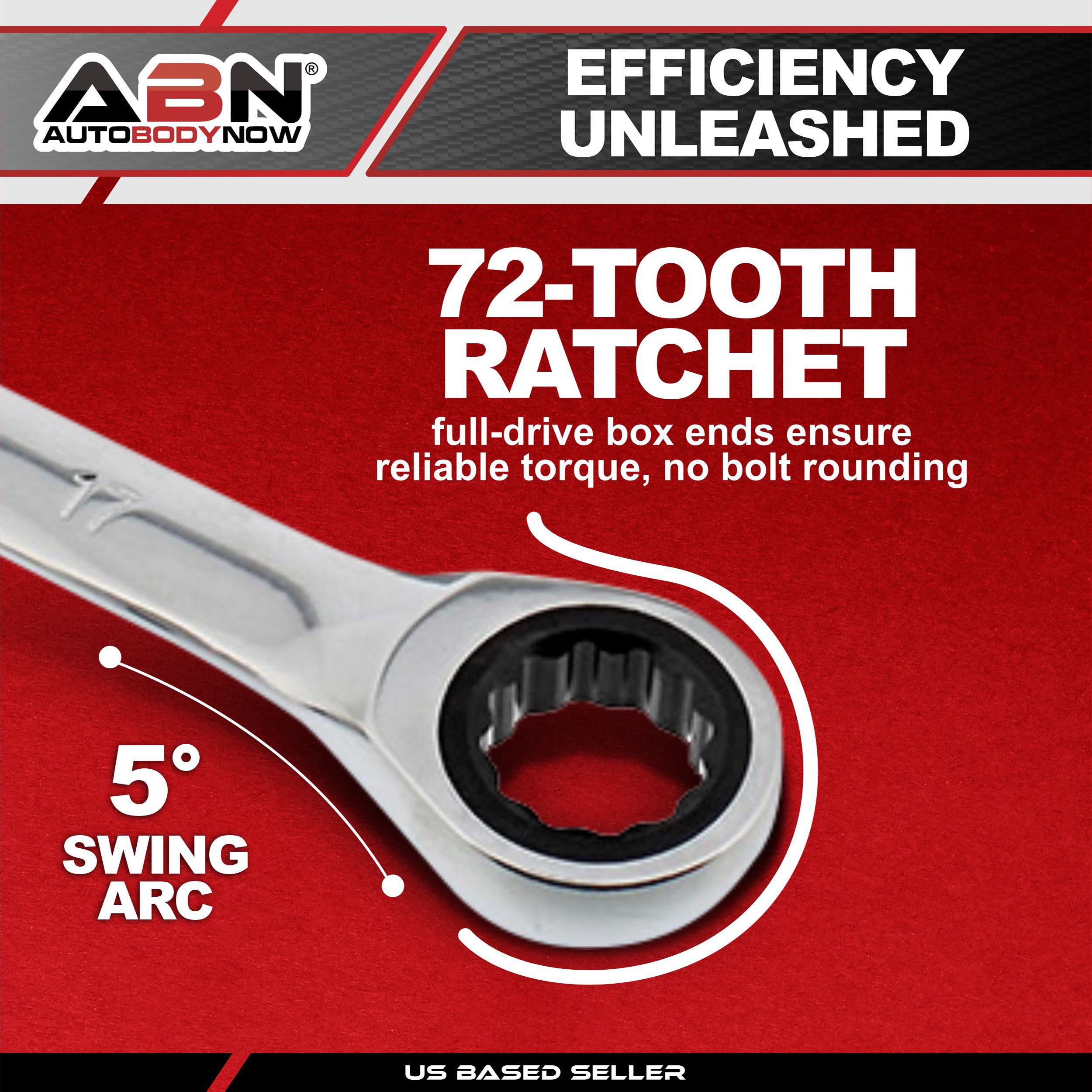 Ratchet Wrenches Set SAE and Metric - 22p Combo Ratcheting Wrench Set
