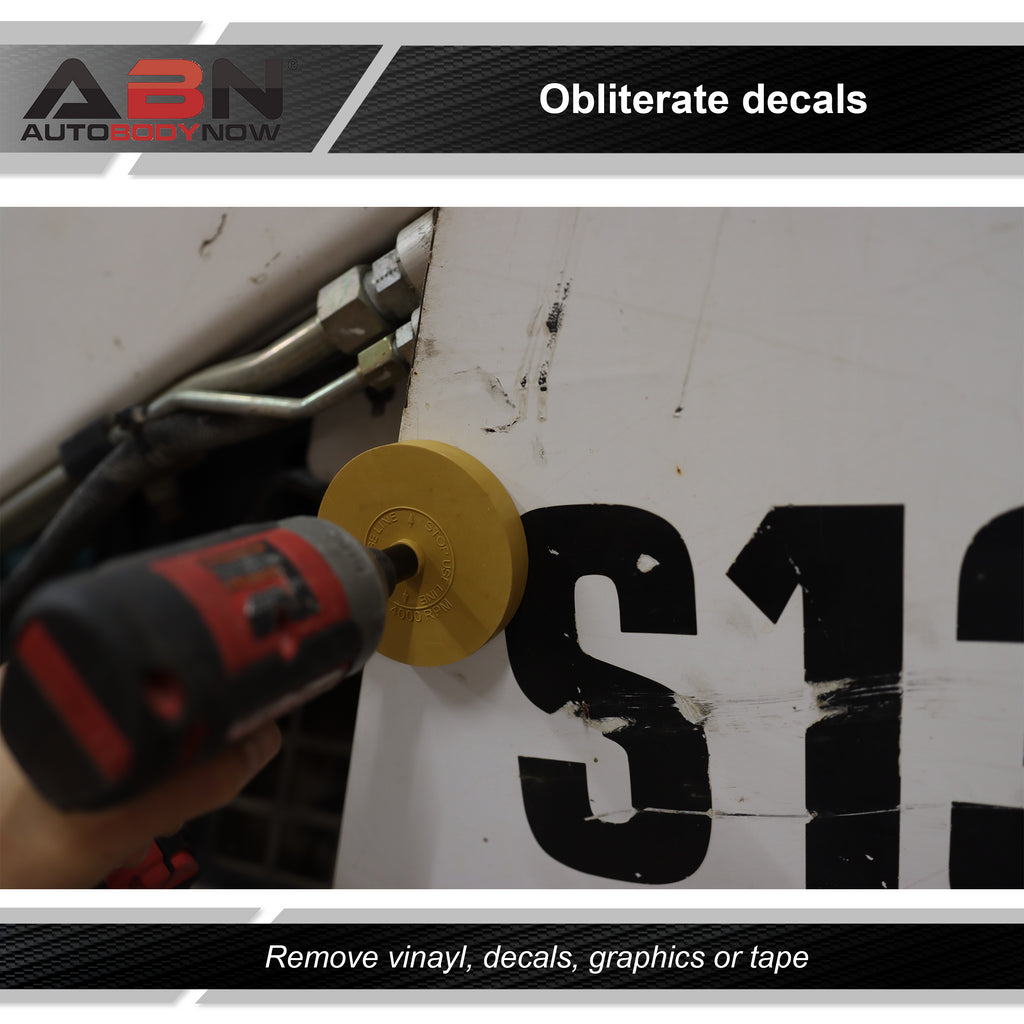 Rubber Eraser Wheel & Adapter 6Pack Vinyl Decal & Adhesive Remover