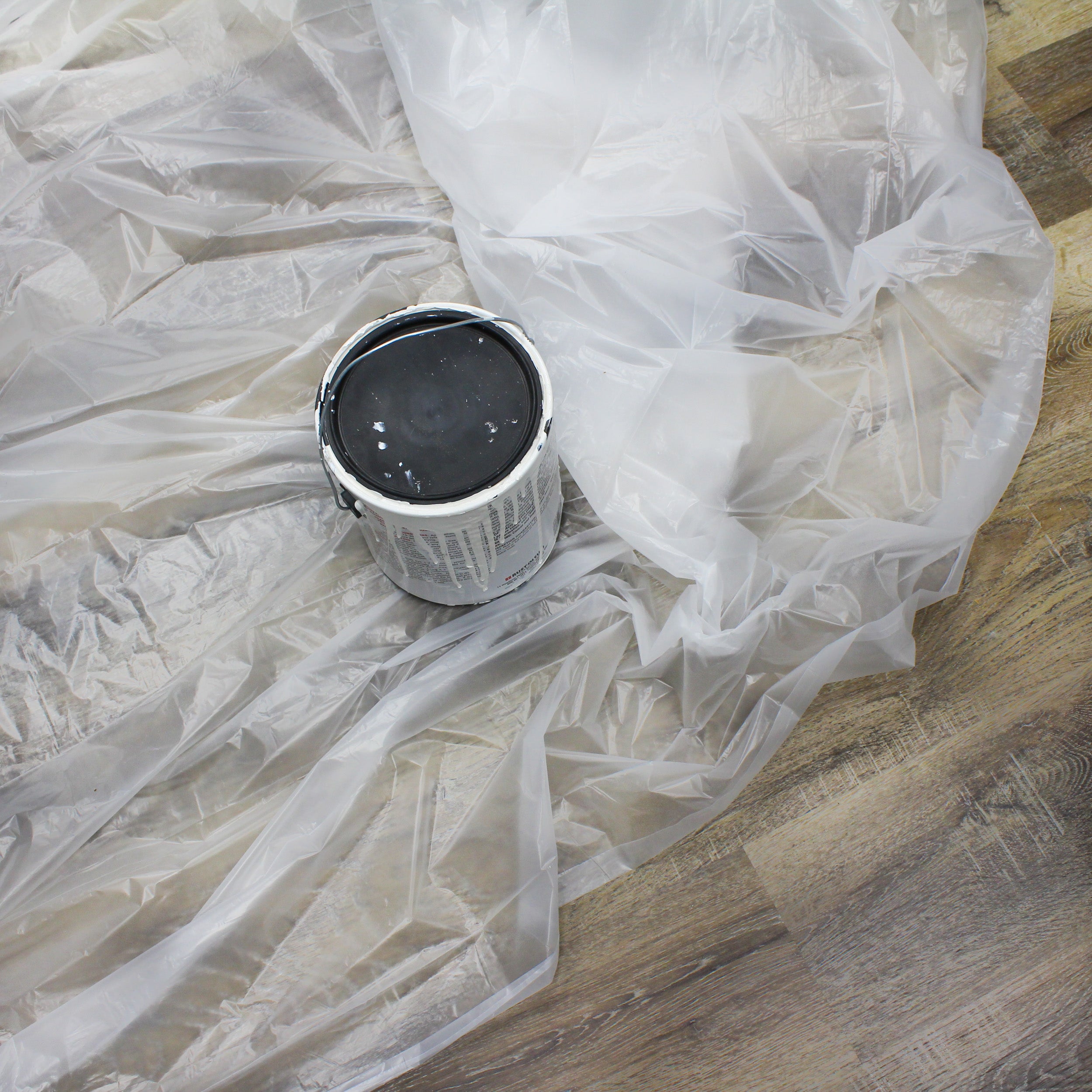 White Plastic Paint Drop Cloth 6-Pack Painting Set 9’ x 12’ Feet