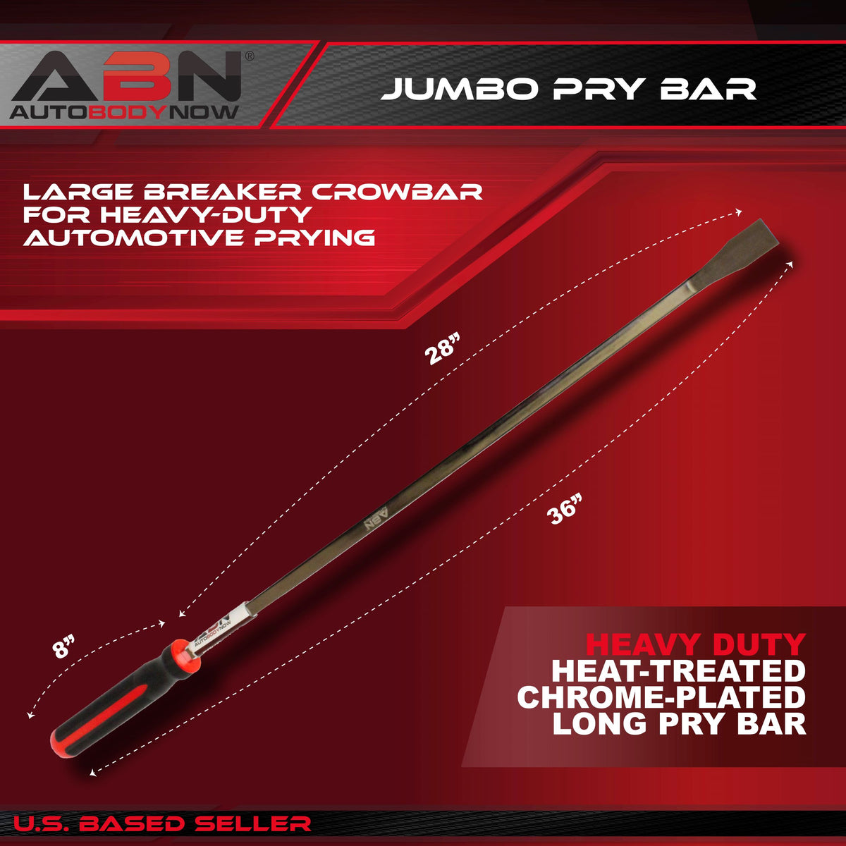 Jumbo 36” Inch Pry Bar Crowbar Breaker Tool for Automotive Prying