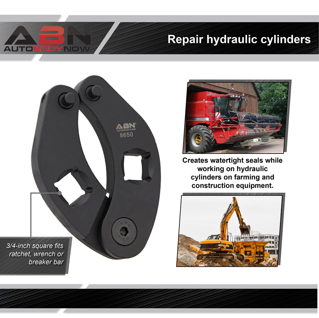 Adjustable Gland Nut Wrench 6in Span Hydraulic Cylinder Wrench ABN 8