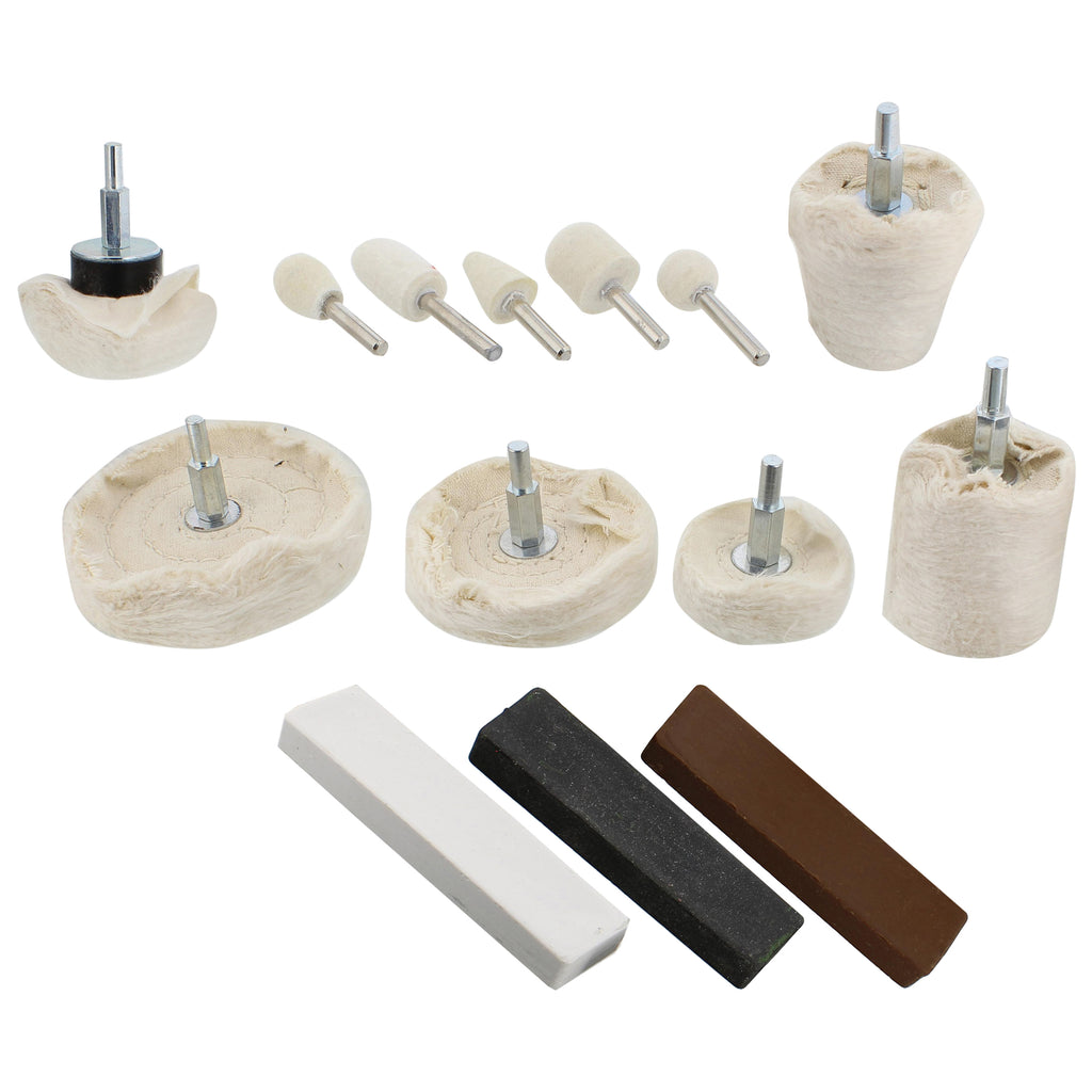 Aluminum Polishing Buffing Kit Attachments And Polishing Compound Set