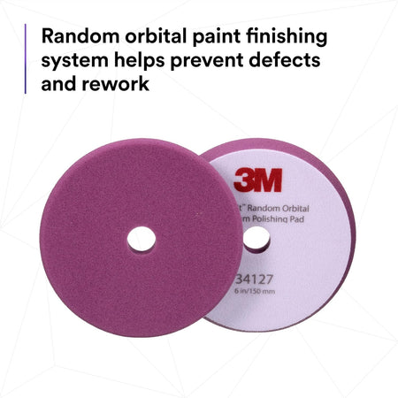 Perfect-It Random Orbital Foam Polishing Pad, 6"/150 mm, Purple, 34127