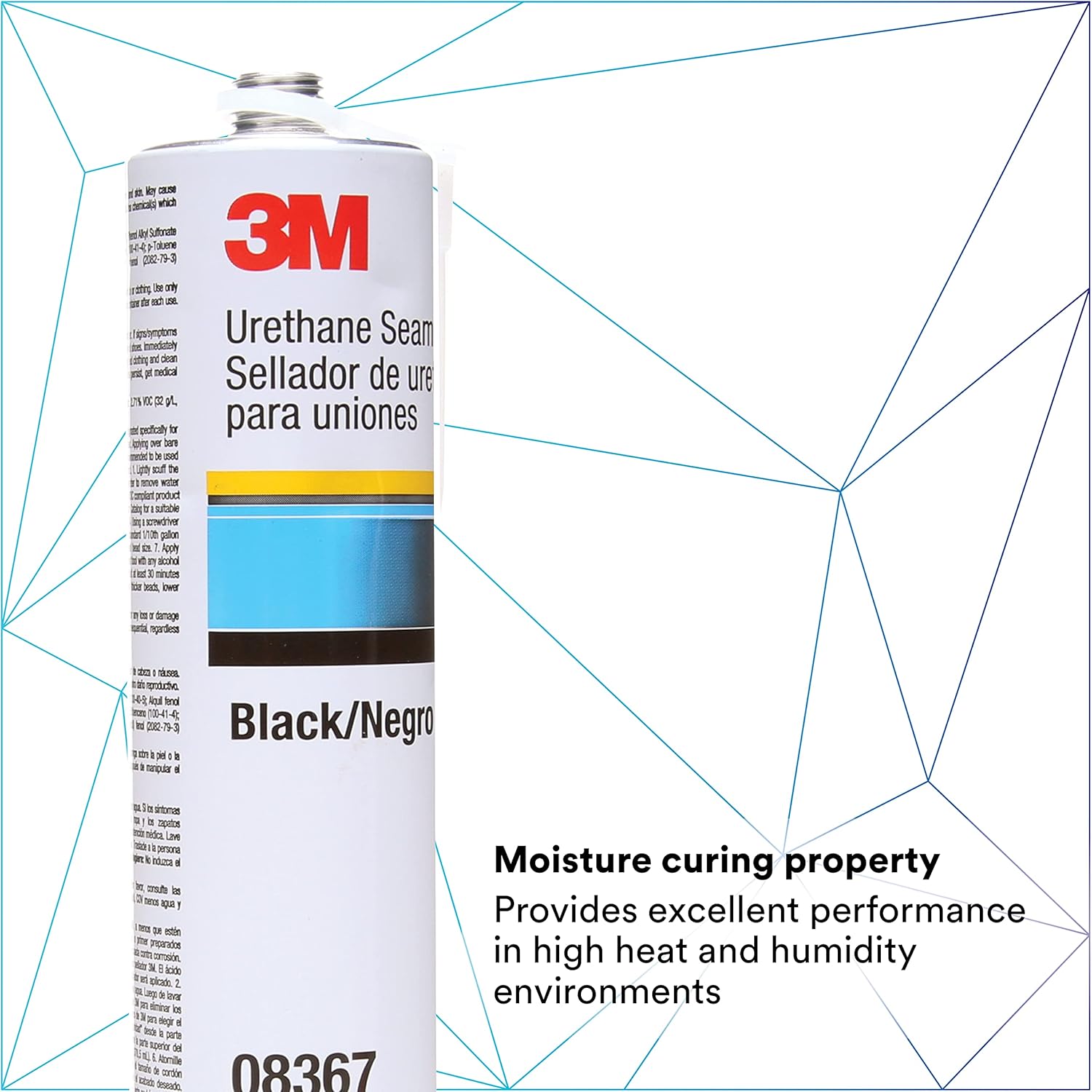 Urethane Seam Sealer, 08367, Black Color, High Solids, Flexible 10.5 fl oz