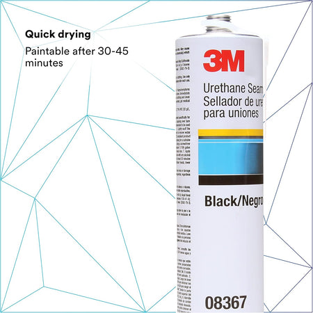 Urethane Seam Sealer, 08367, Black Color, High Solids, Flexible 10.5 fl oz
