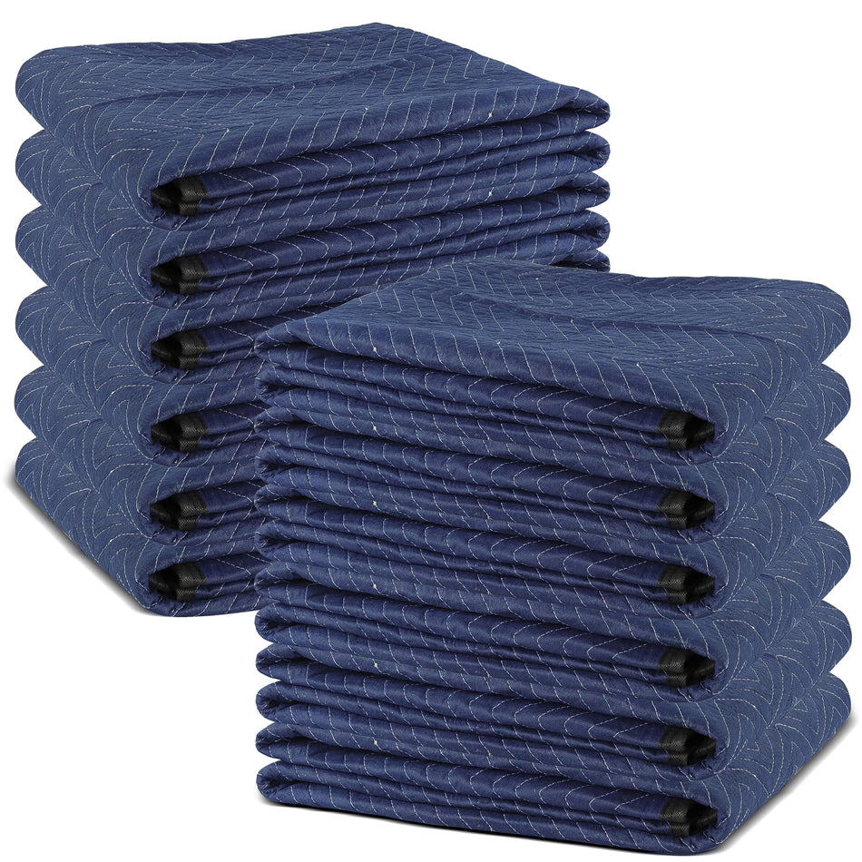 Universal Utility Blankets – 72” x 80” Inch Moving Blankets, 12 Pack