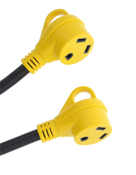 RV Generator Power Converter Plug Adapter (1) 30A Male–(2) 30A Female