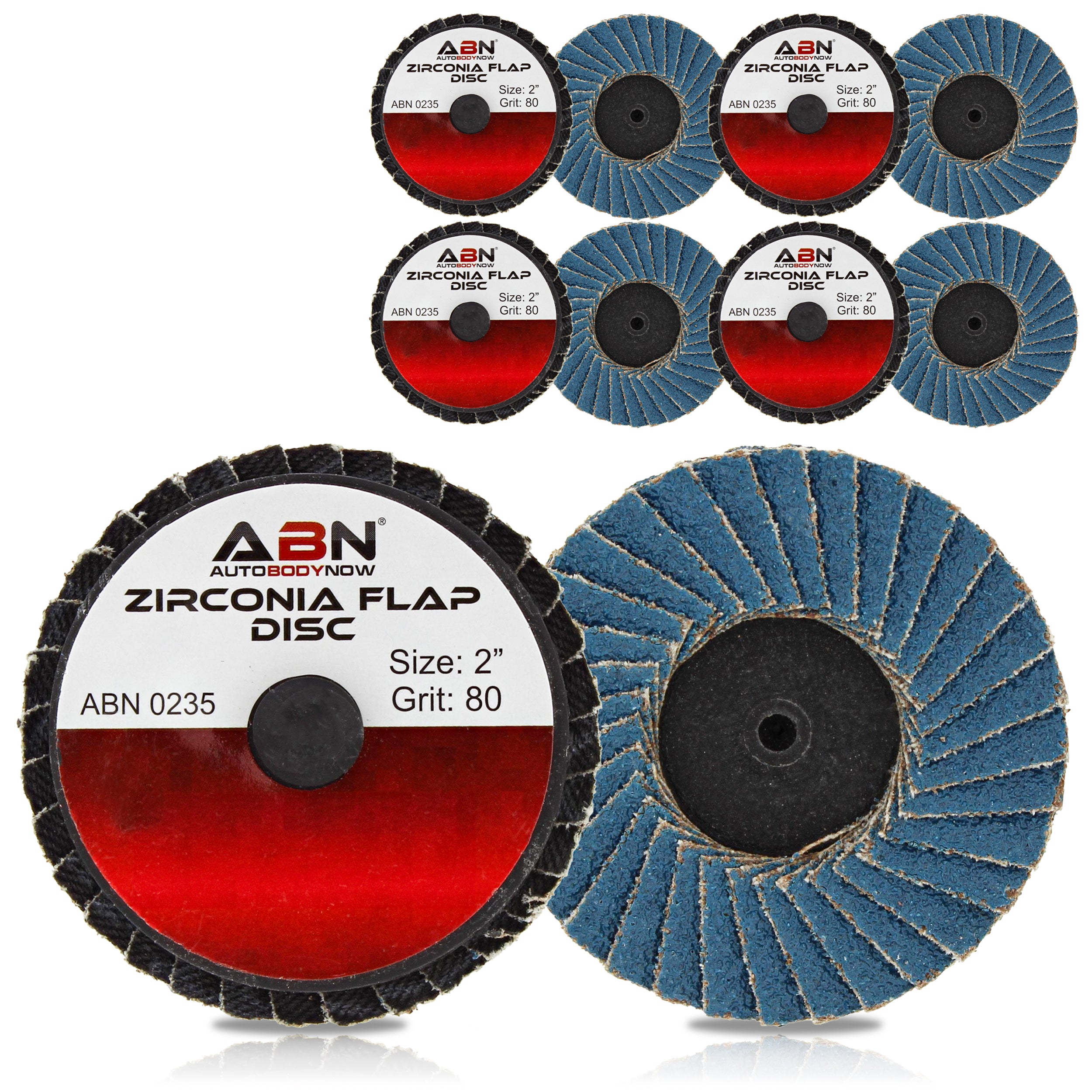 Sandpaper Disc Set 2in T27 80 Grit High Density Zirconia Alumina 10pk