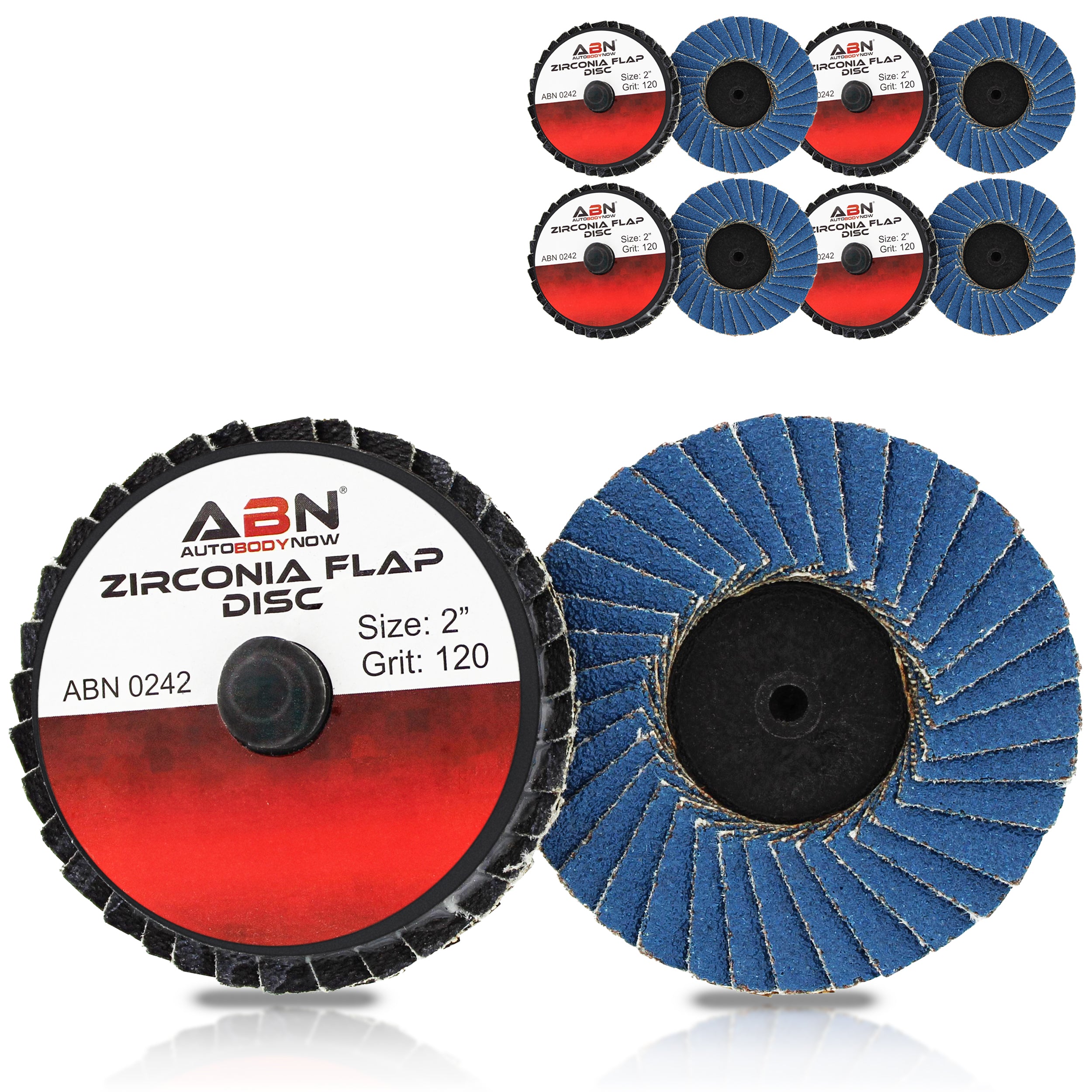 Sandpaper Disc Set 2in T27 120 Grit High Density Zirconia Alumina 10pk