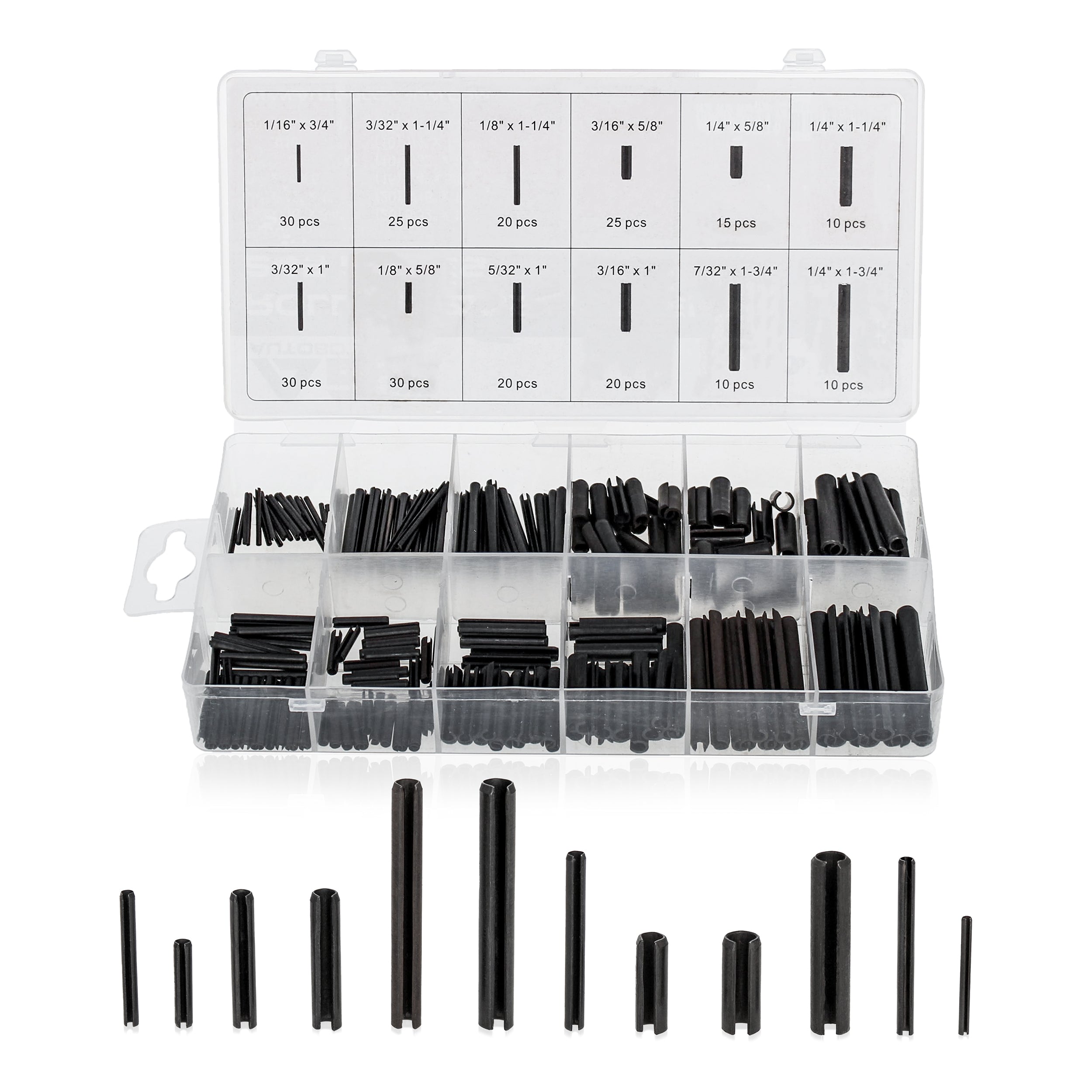 Roll Pin Assortment Kit 245-Piece Set