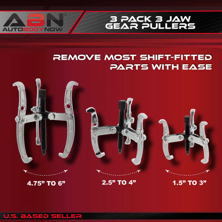 3-Jaw Gear Puller Set – Slide Gears Pulley Flywheel Removal Kit