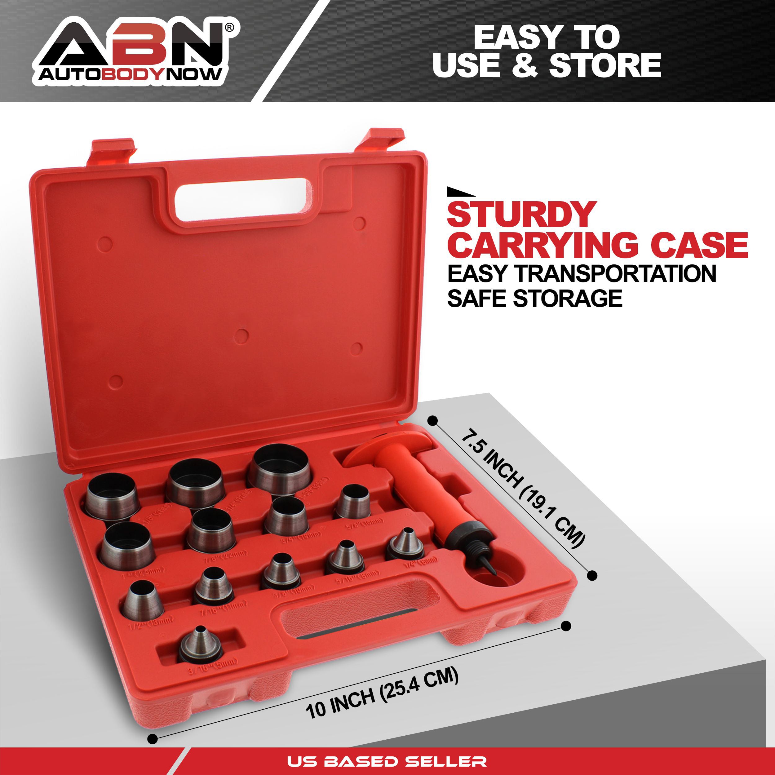 Hollow Punch Hole Punch Set Gasket Punch Set 3/16 to 1-3/8 Inch 5-35mm