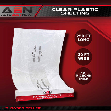Clear Plastic Sheeting 10 Micron 20’ x 250’ Feet Masking Film