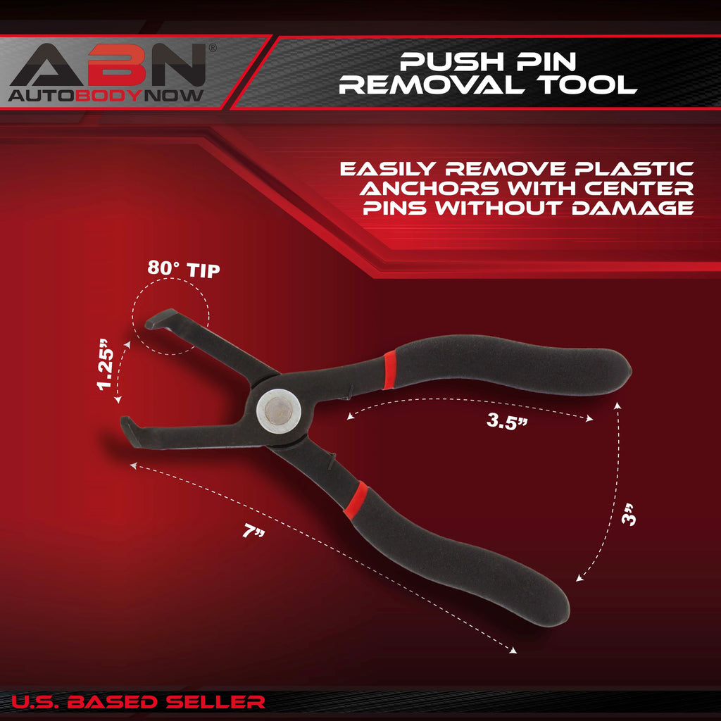 ABN 80Degree Push Pin Remover Pliers Tool for Honda Toyota GM Ford Ch