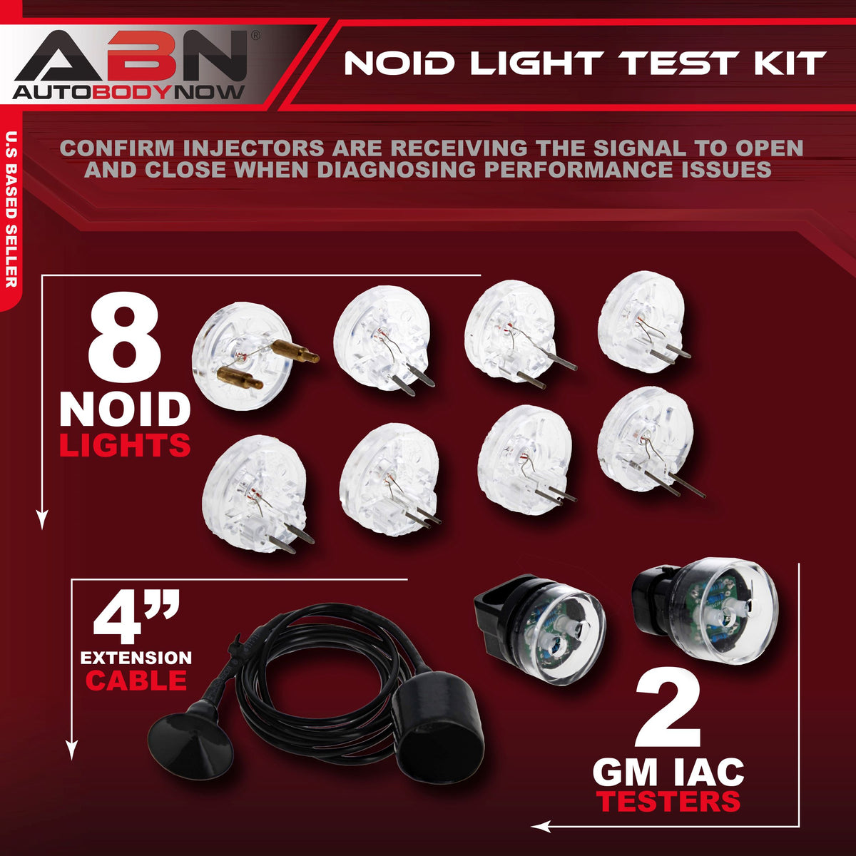 Noid Light Test Kit Fuel Injector Tester Kit Noid Light Set 10-Piece