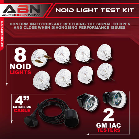 Noid Light Test Kit Fuel Injector Tester Kit Noid Light Set 10-Piece