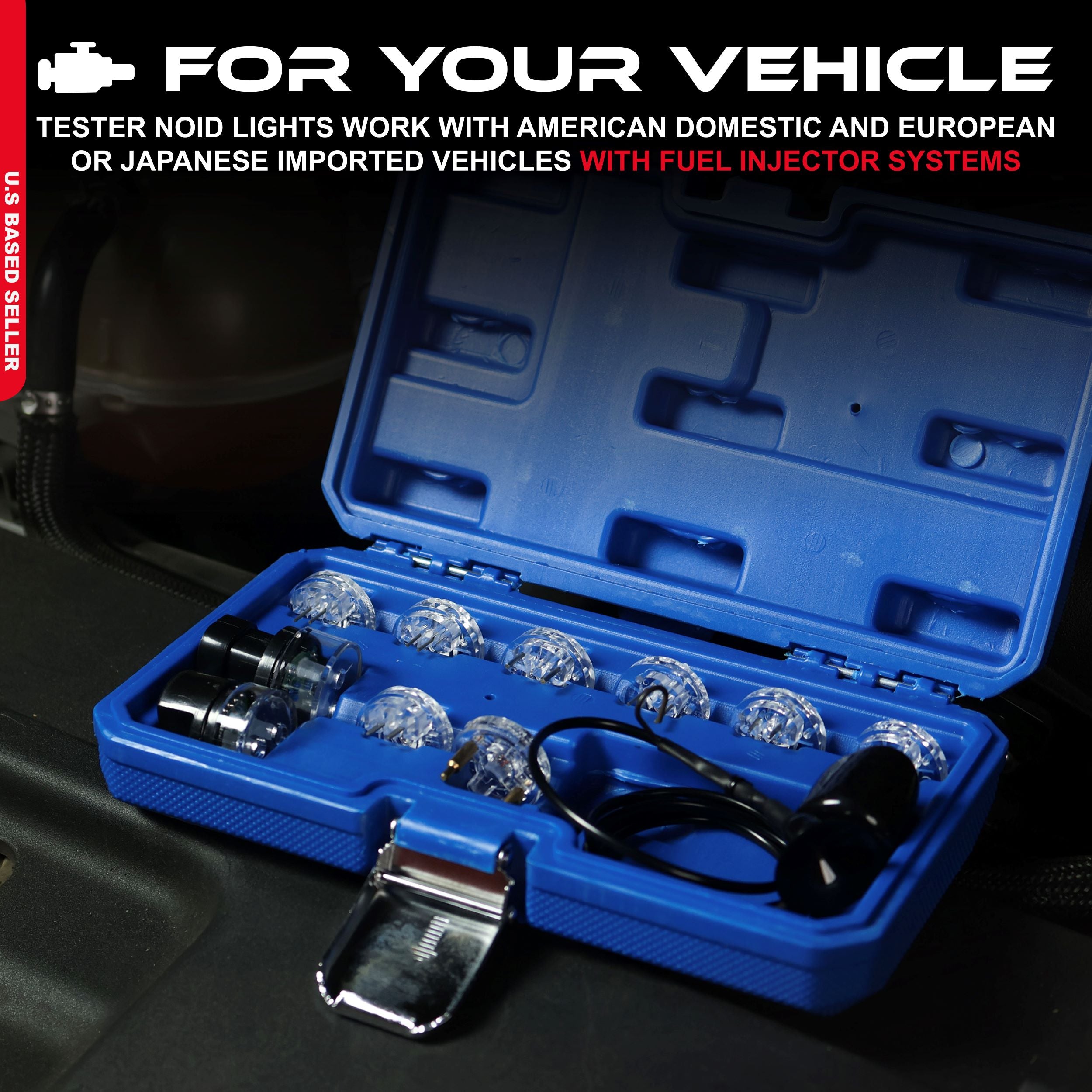 Noid Light Test Kit Fuel Injector Tester Kit Noid Light Set 10-Piece