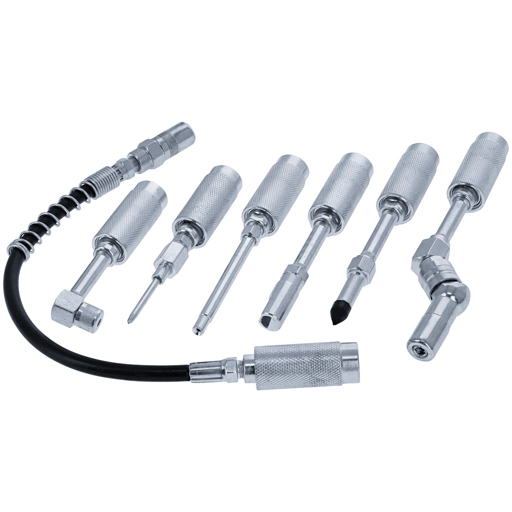 Lube Accessory Kit 7pc Grease Coupler Kit and Grease Gun Attachments