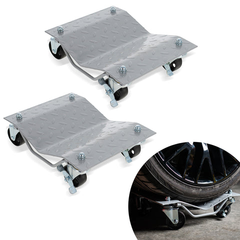 Car Tire Dolly 2-Pack Skate Dollies Set 3,000 lbs pound 2 Wheel Dolly