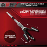 1.1in Brake Cylinder Hone Tool Engine Cylinder Hone Deglazer .75-2.5in