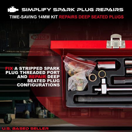 Spark Plug Thread Repair Metric Rethreading Set Rethreading Tool Kit