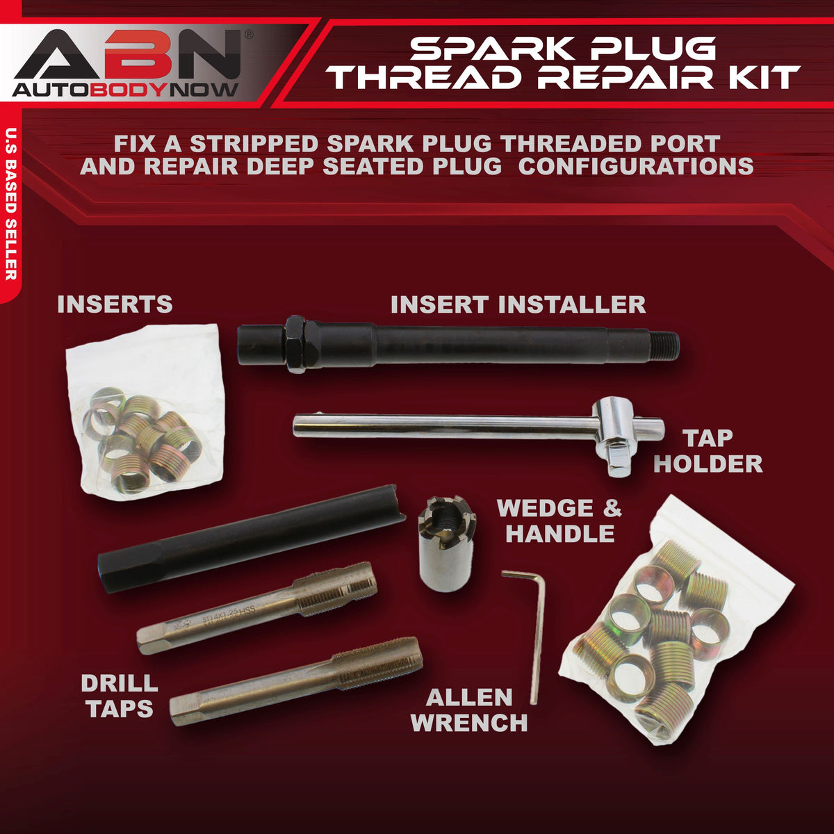 Spark Plug Thread Repair Metric Rethreading Set Rethreading Tool Kit