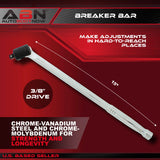 Extension Bar 3/8” Drive x 15” Inch – Rotating Head 3/8 Breaker Bar