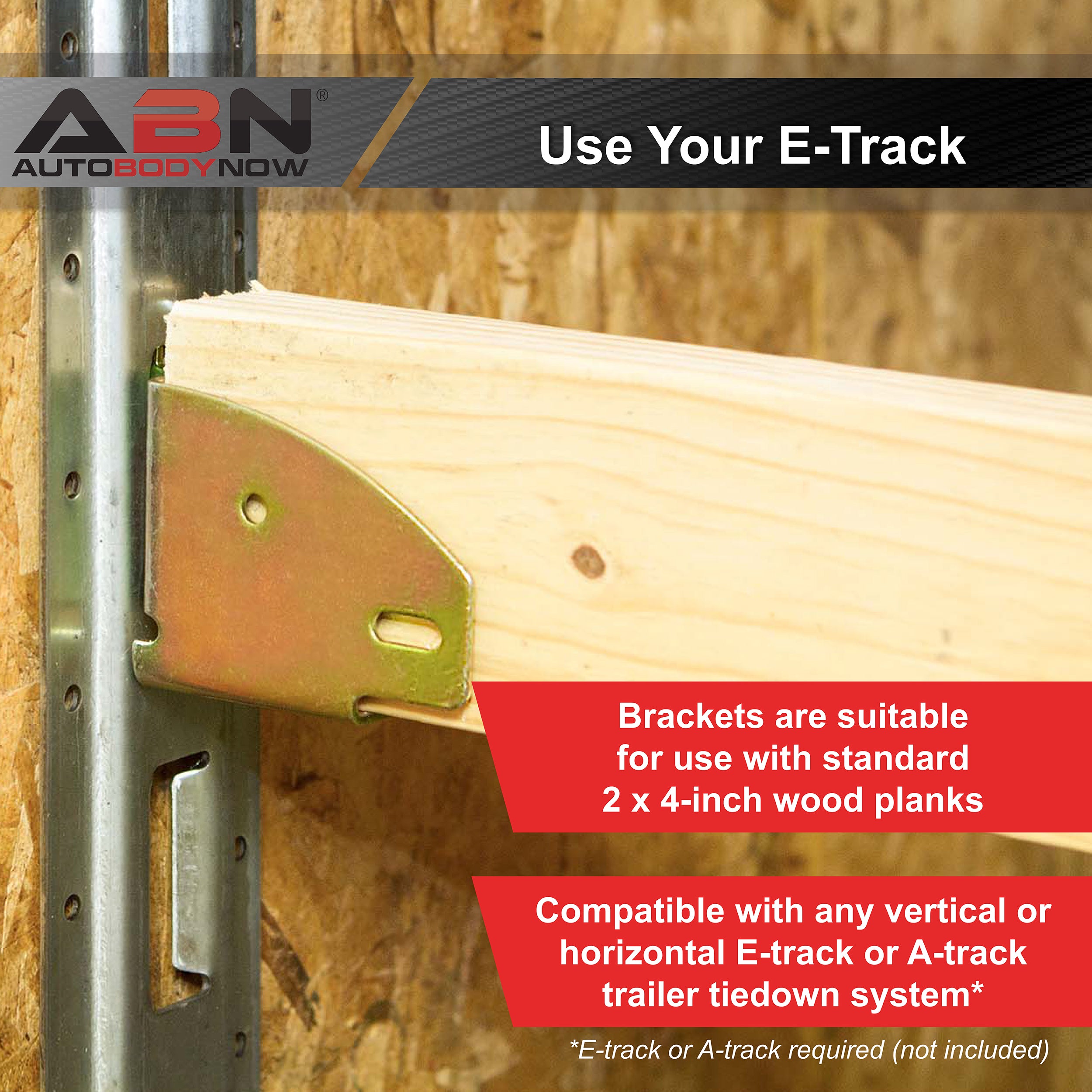 E Track Wood Beam Socket - 4pk Wood Beam Brackets E Track Accessories