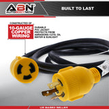 30 AMP Generator Cord – 10’ Foot STW Extension Cord 3 Prong Lock Plug
