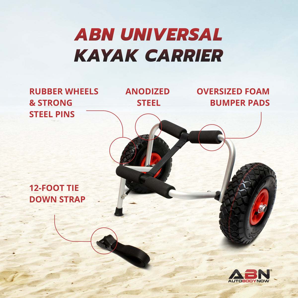Universal Boat Carrier for Kayaks, Canoes, Paddleboards, and Jon Boats