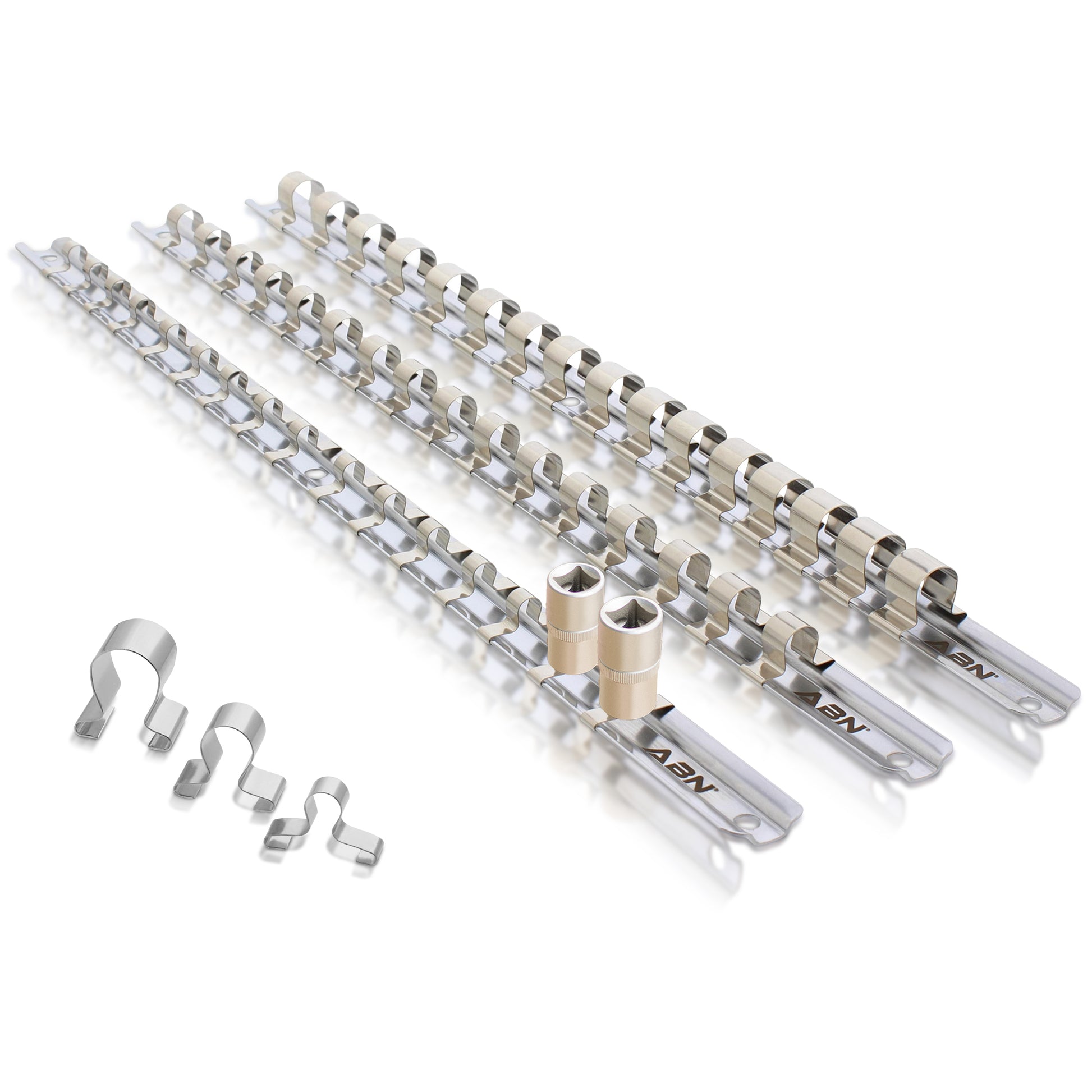 Metal Socket Organizer Tray Socket Rail Organizer with Socket Clips AB ...