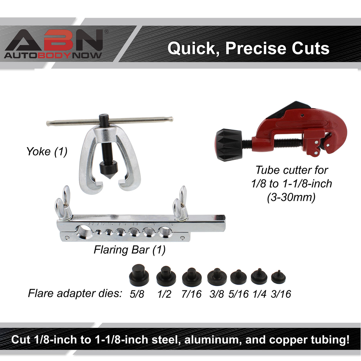 Double Flaring Tool Kit with Brake Line Bender Flare Tool and Cutter
