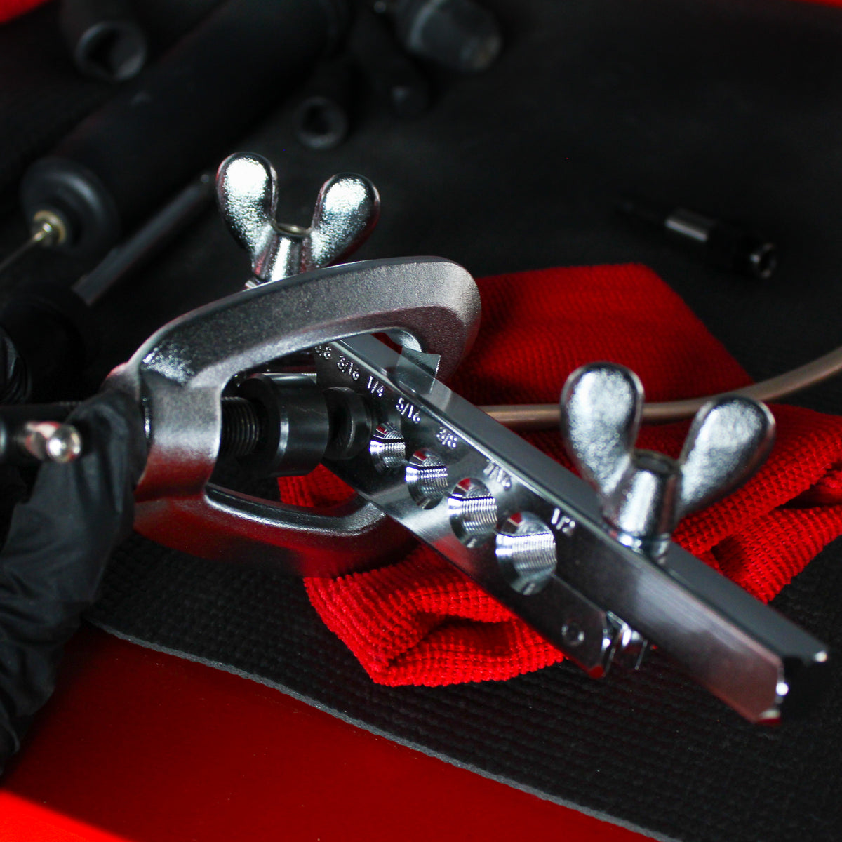 Double Flaring Tool Kit with Brake Line Bender Flare Tool and Cutter