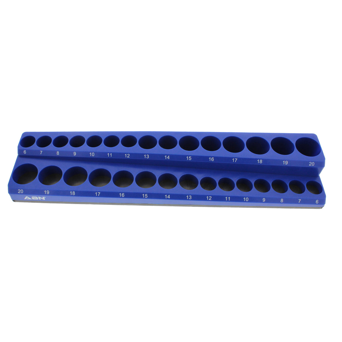 3/8 Socket Organizer Magnetic Tool Holder for Metric Socket Set, Blue