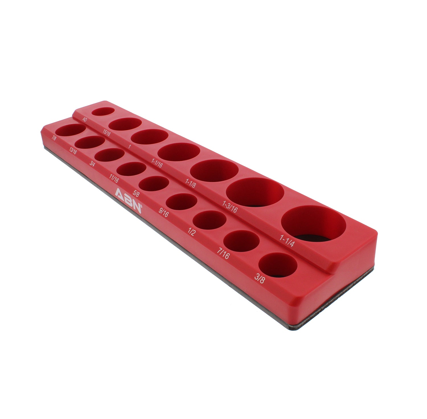 Magnetic Socket Organizer Tray – SAE 1/2” Inch 16 Socket Holder, Red