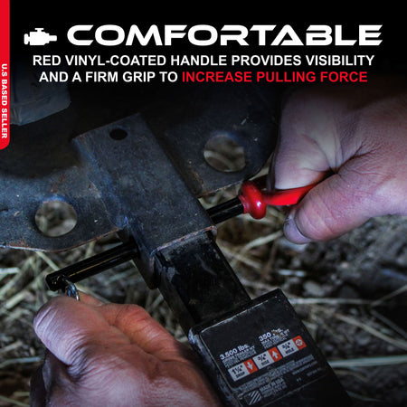 Car / Truck Trailer Tow Hitch Lock Pin and R-Clip 4" x 3/8"