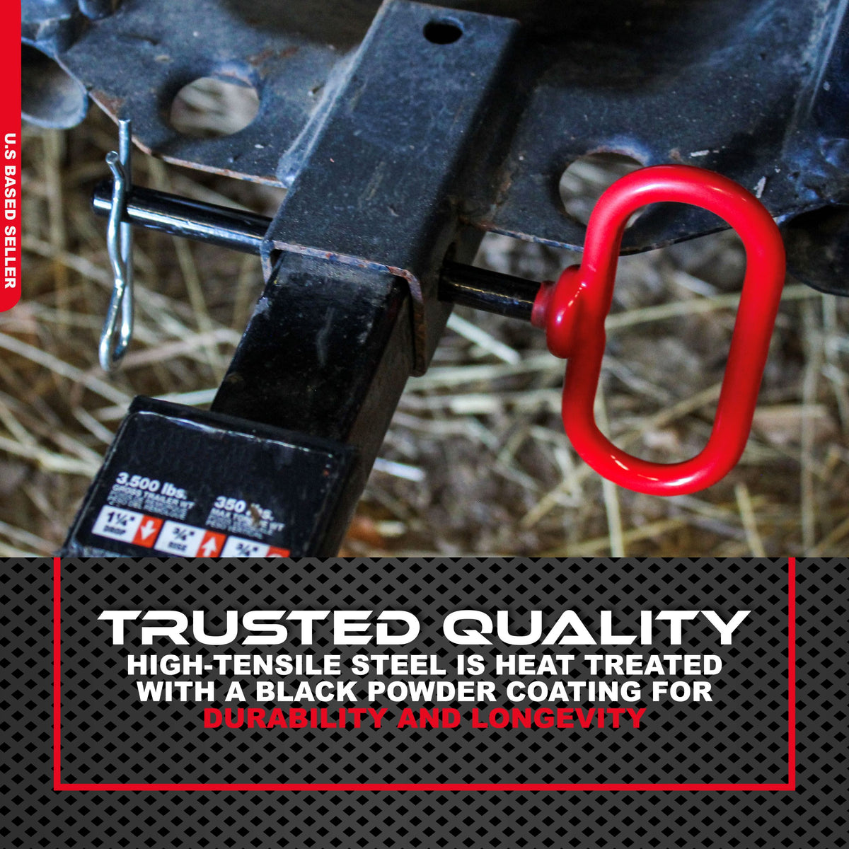 Car / Truck Trailer Tow Hitch Lock Pin and R-Clip 4" x 3/8"