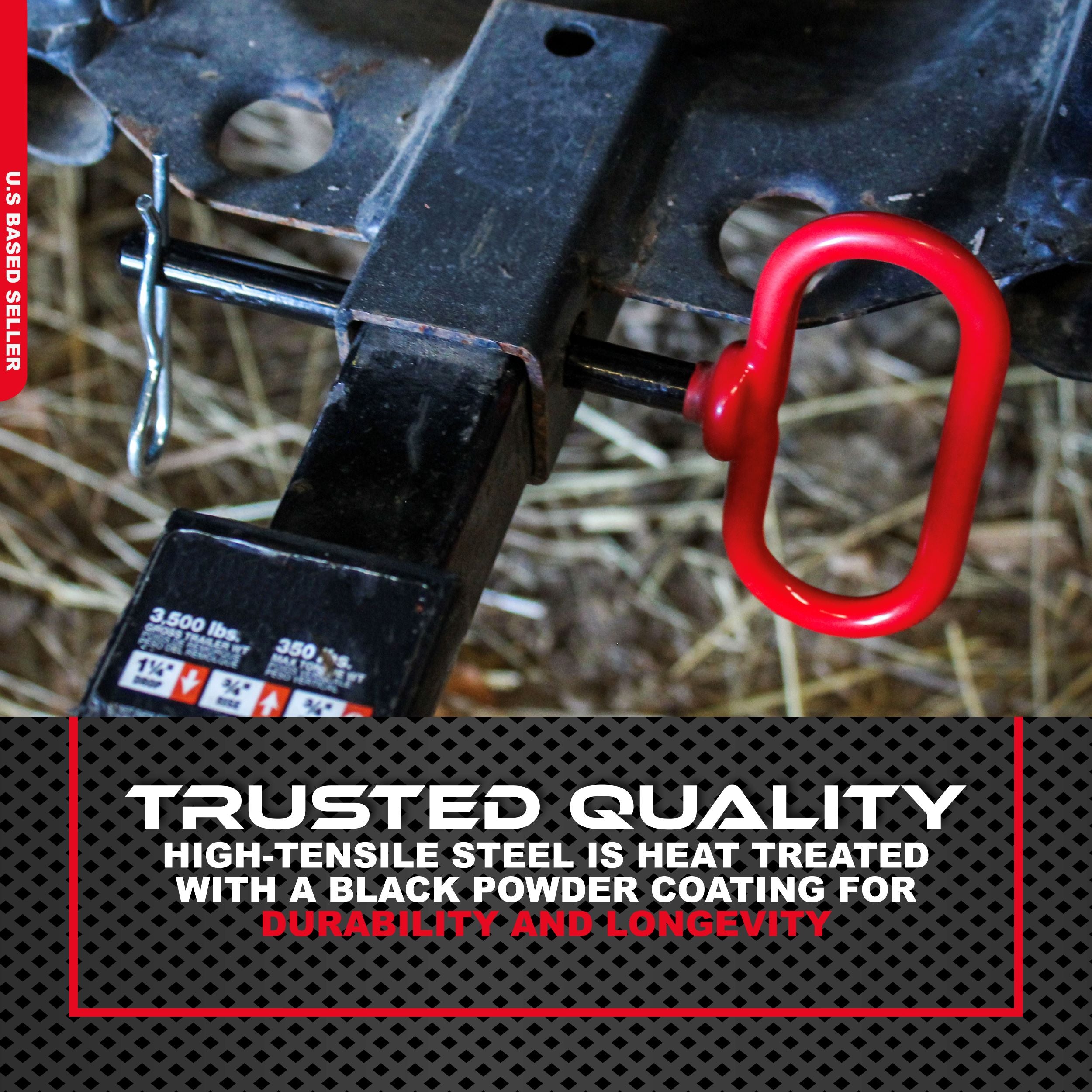 Car / Truck Trailer Tow Hitch Lock Pin and R-Clip 4" x 3/8"