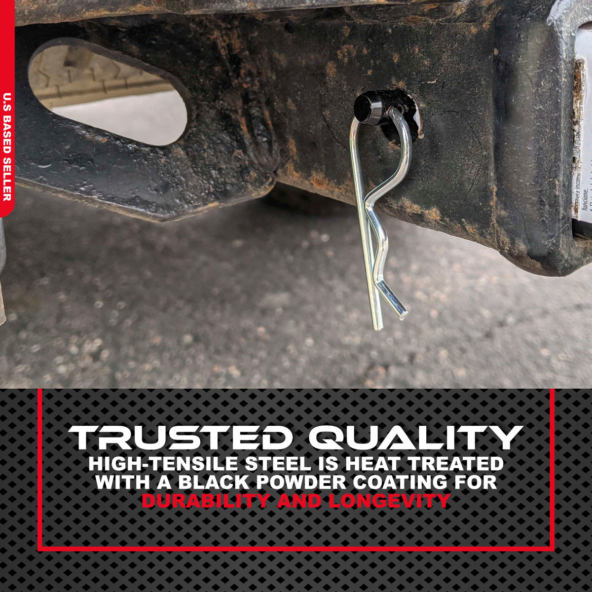 Car / Truck Trailer Tow Hitch Lock Pin and R-Clip 5-3/4" x 5/8"