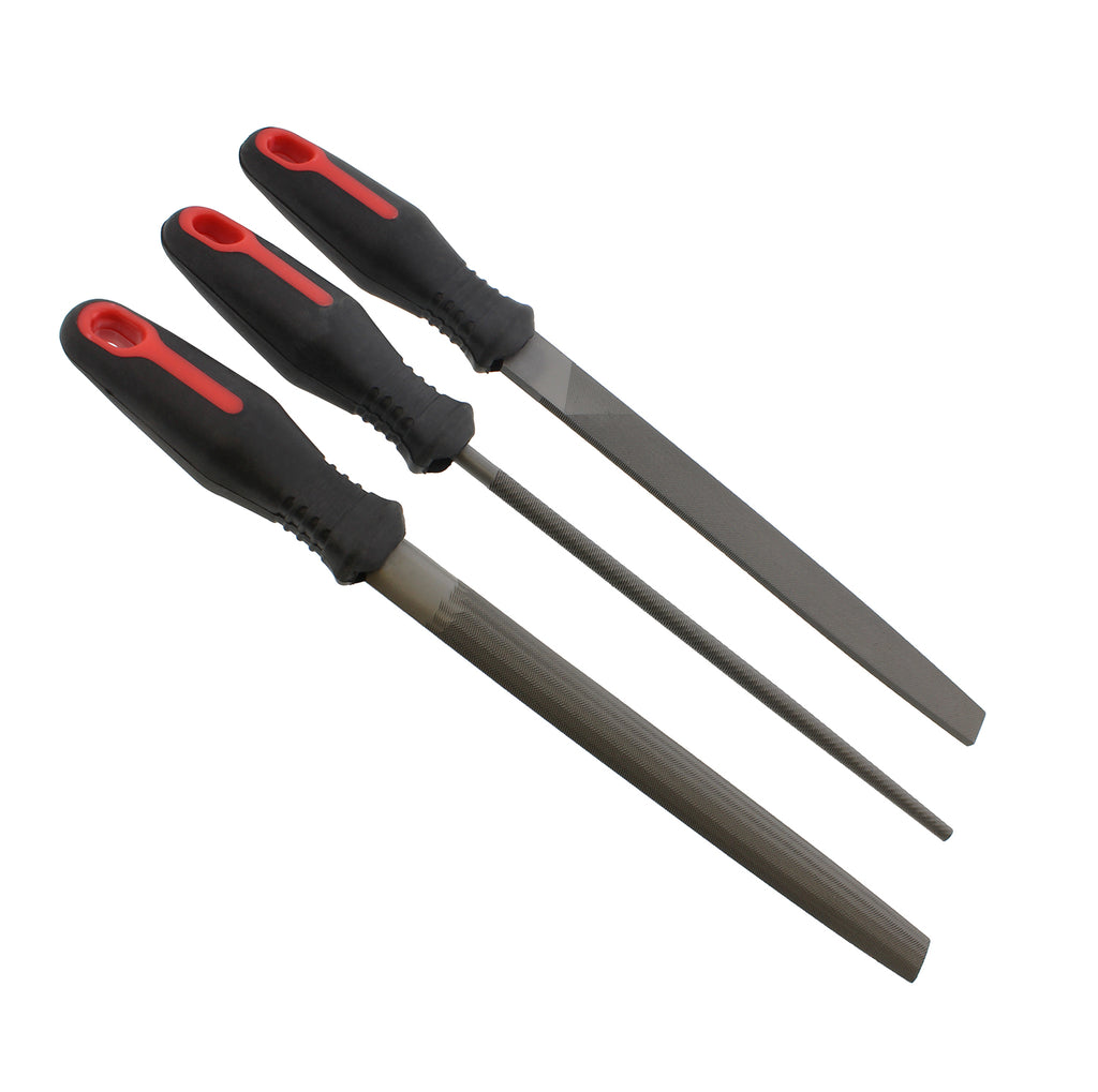 Hand Deburring File 3pc Set Metal Sharpening Hole Shaping Files Kit