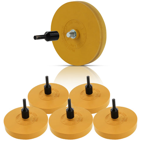 Rubber Eraser Wheel & Adapter 6-Pack – Vinyl Decal & Adhesive Remover