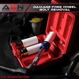1/2 Drive Impact Socket Set with Extension Bar - 17mm, 19mm, 21mm