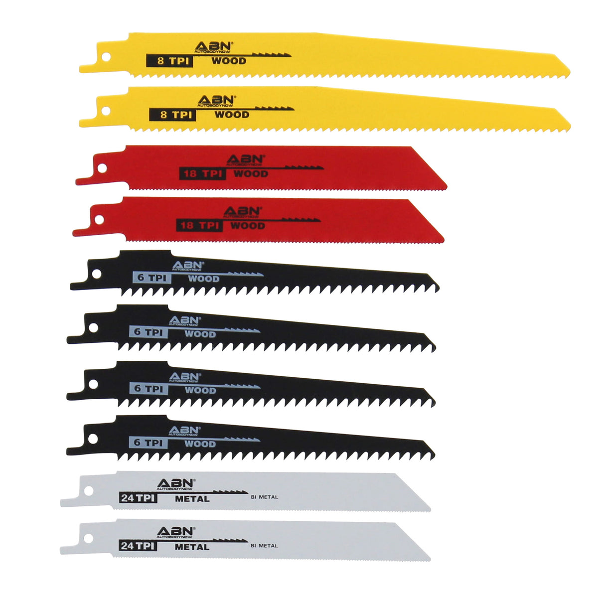 Reciprocating Saw Wood & Metal Blade 10pc Reciprocate Blades Set