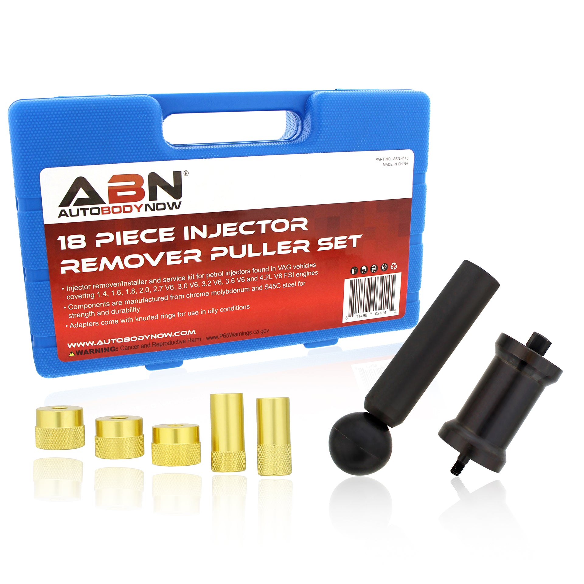 Fuel Injector Puller Removal Set Injector Seal Installer Service Tool Kit  Compatible with Audi VW 1.4 1.6 1.8 2.0 2.7 3.0 3.2 3.6 V6 4.2 V8 FSI TSI