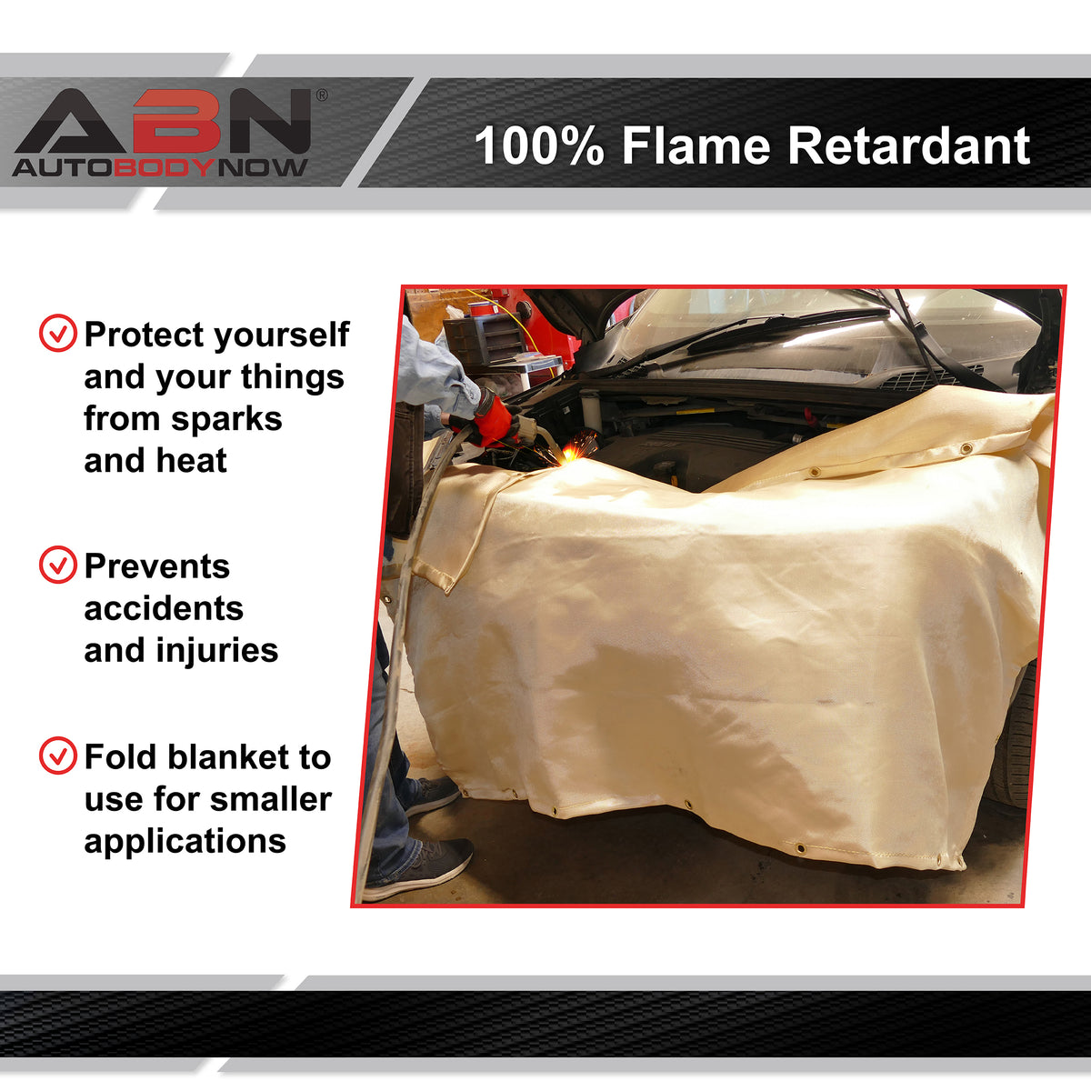 Small Heavy-Duty Welding Fiberglass Fire Retardant Blanket 4 x 6’ Foot