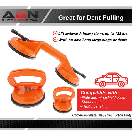 Car Dent Repair Kit - 3pc Suction Cup Dent Pullers and Glass Lifters