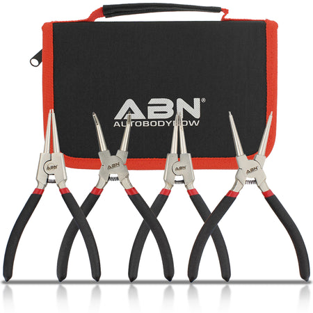 4pc 7in Heavy Duty Snap Ring Pliers Set with .067in Tips