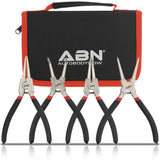 4pc 7in Heavy Duty Snap Ring Pliers Set with .067in Tips