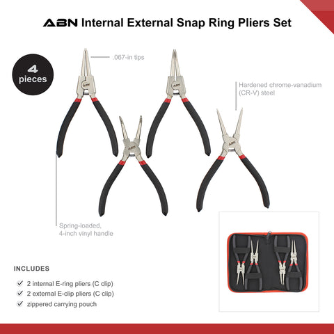 Heavy Duty Snap Ring Pliers Set