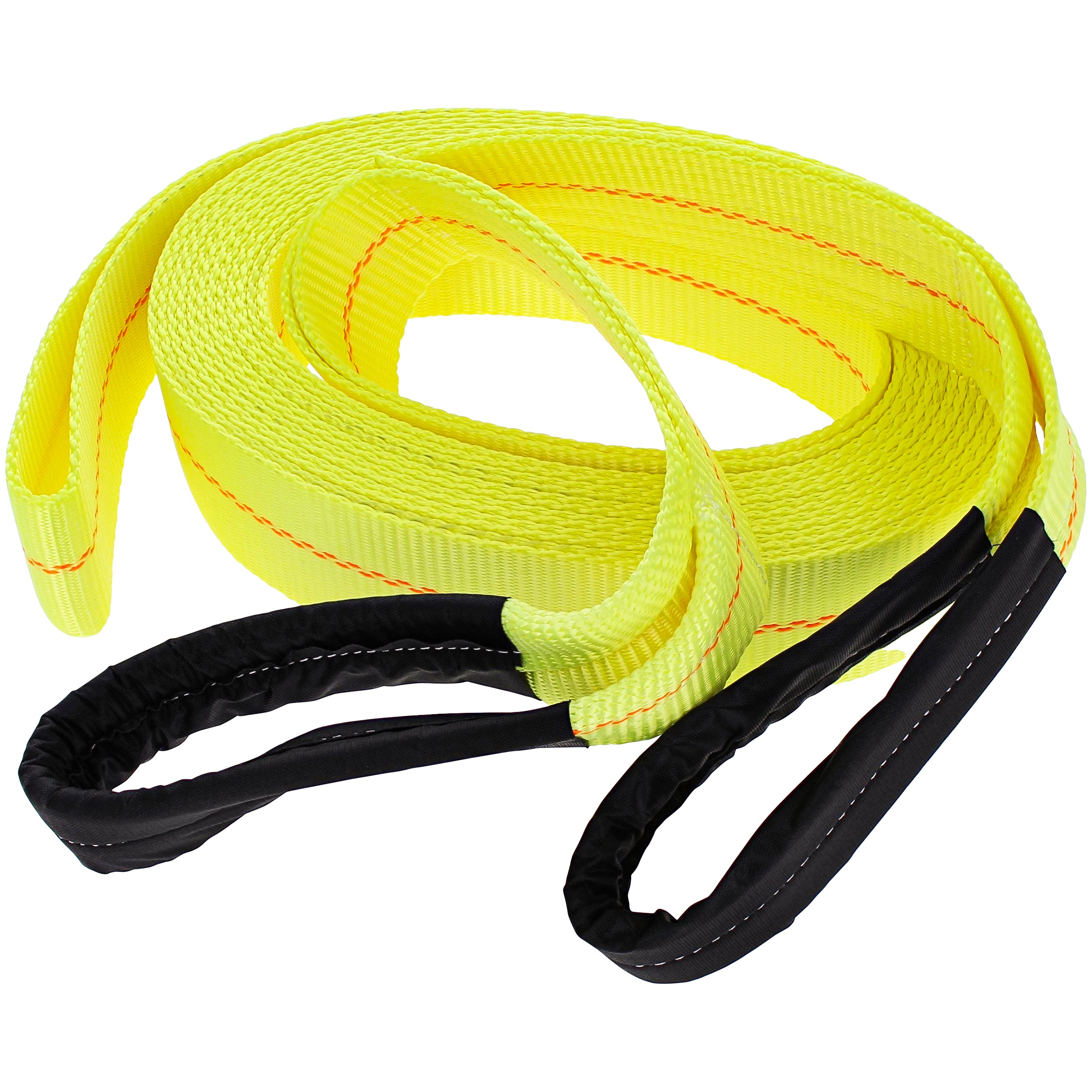 Tow Strap with Hooks 2” x 30’ Vehicle Recovery Rope Recovery Strap